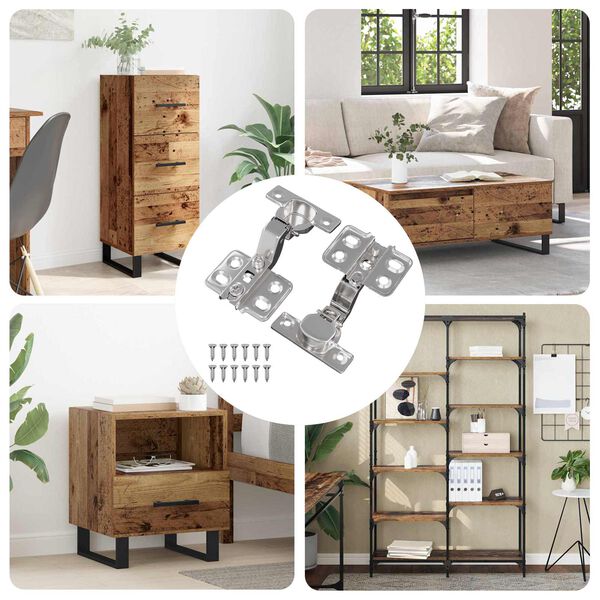 vidaXL Zawias 2 pcs Nikiel 26 mm Żelazo