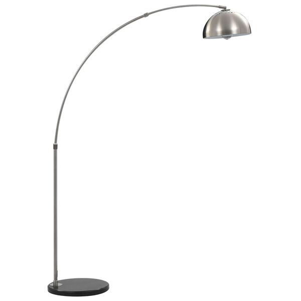 vidaXL Lampa łukowa, 60 W, srebrna, E27, 170 cm
