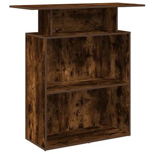 vidaXL Biurko recepcyjne dąb wędzony 100x40x104 cm Drewno klejone