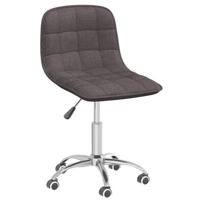 vidaXL Obrotowe krzesło biurowe, kolor taupe, obite tkaniną