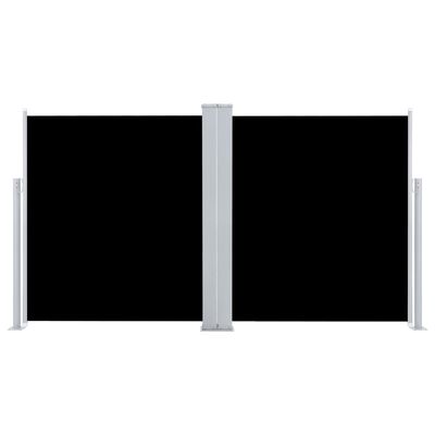 vidaXL Zwijana markiza boczna, 140 x 600 cm, czarna