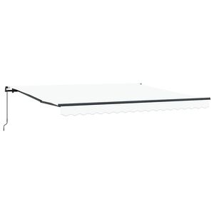 vidaXL Markiza wysuwana Biały 400 &times; 350 cm Poliester i aluminium