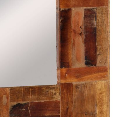 vidaXL Lustro ścienne w ramie z litego drewna z odzysku, 50x80 cm