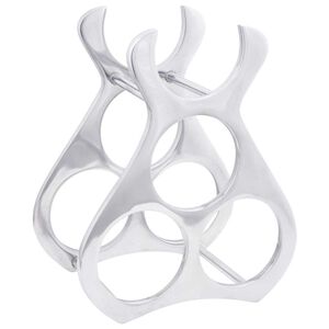 vidaXL Regał na wino Srebrny 32 x 14 x 37.5 cm Aluminium