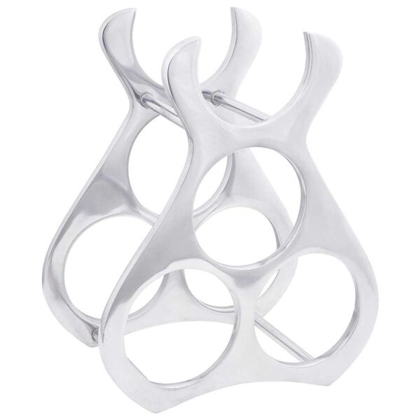 vidaXL Regał na wino Srebrny 32 x 14 x 37.5 cm Aluminium