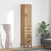 vidaXL Highboard z szufladą Dąb rzemieślniczy 34,5 x 34 x 180 cm