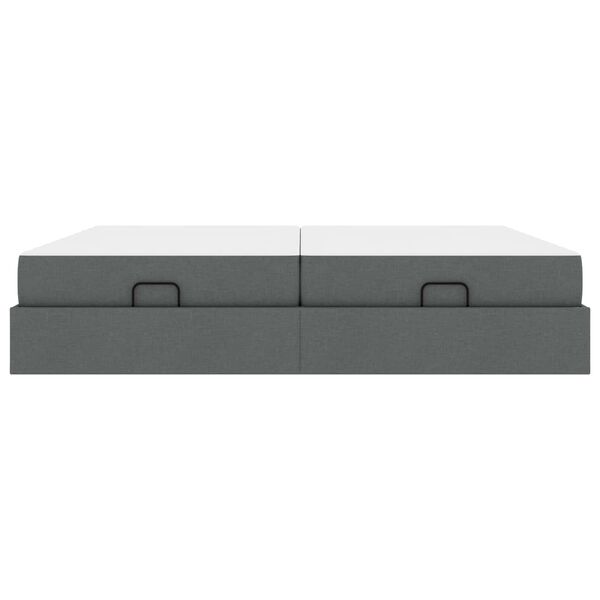vidaXL Rama ł&oacute;żka z materacem 2 pcs Przygaszony Szary tkanina