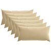 vidaXL Poszewka na poduszkę 6 pcs HEERLEN Beżowy 40 x 70 cm Poliester
