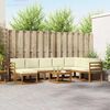 vidaXL Zestaw sof na zewnątrz z poduszką 9 pcs Naturalny i Kremowy
