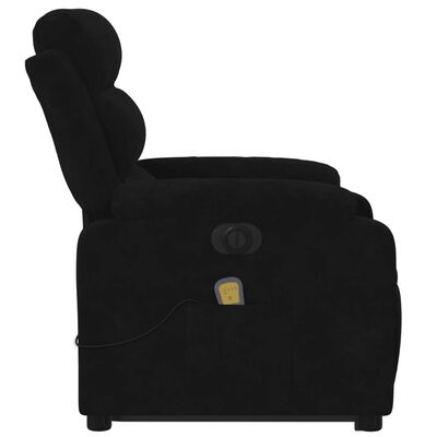vidaXL Podnoszony fotel masujący, elektryczny rozkładany, czarny