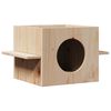 vidaXL Domek dla kota, 51x35x30 cm, lite drewno sosnowe