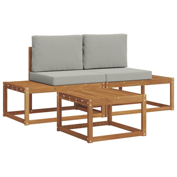 vidaXL Zestaw sof na zewnątrz z poduszką 3 pcs Naturalny