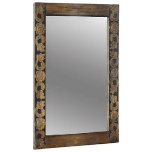 vidaXL lustro ścienne Orzechowy brąz 70 x 50 cm Prostokątny