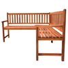 vidaXL Narożna ławka ogrodowa z poduszkami, 150 cm, drewno akacjowe