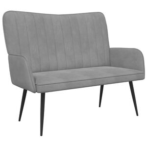 vidaXL Sofa dwuosobowa jasnoszary 115 x 61 x 87 cm Welur