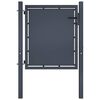 vidaXL Brama ogrodowa stalowa 100x75 cm antracytowa