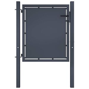 vidaXL Brama ogrodowa stalowa 100x75 cm antracytowa