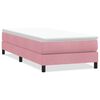 vidaXL Ł&oacute;żko Box Spring bez materaca R&oacute;żowe 90x210 cm Aksamit