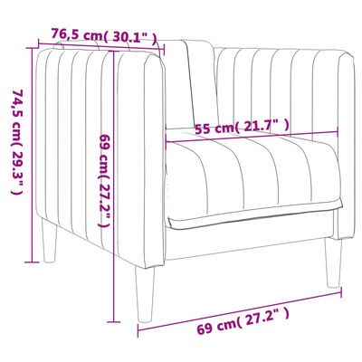 vidaXL Brązowy fotel, tapicerowany tkaniną
