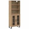vidaXL Highboard 2 szt. Dąb rzemieślniczy 69,5 x 34 x 180 cm