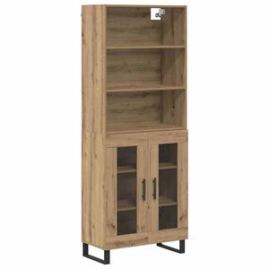 vidaXL Highboard 2 szt. Dąb rzemieślniczy 69,5 x 34 x 180 cm