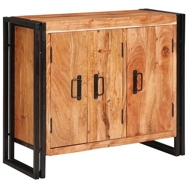 vidaXL Barkotka z drzwiami Brązowy Lite drewno akacjowe i metal