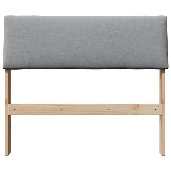 vidaXL Tapicerowane wezgłowie Jasnoszary 100 cm Lite drewno sosnowe