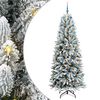 vidaXL Sztuczna choinka Biały 210 cm PVC, plastik, stal i PE