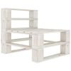 vidaXL Sofa ogrodowa z palet, drewniana, biała