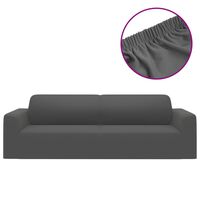vidaXL Elastyczny pokrowiec na sofę 3-osobową, antracyt, dżersejowy