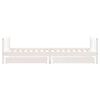 vidaXL Rama ł&oacute;żka dziecięcego z szufladami, biała, 90x200 cm, sosnowa