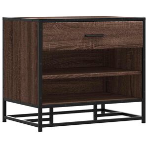 vidaXL Ławka na buty Brązowy Dąb 60x40x53,5 cm Drewno i metal