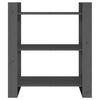 vidaXL Regał na książki/przegroda, szary, 80x35x91 cm, sosnowy