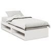 vidaXL Ł&oacute;żko dzienne bez materaca białe 75x190 cm lite drewno sosnowe