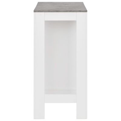 vidaXL Stolik barowy z półkami, biały, 110 x 50 x 103 cm