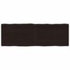 vidaXL Blat ciemnobrązowy 120x40x(2-4) cm drewno z naturalną krawędzią