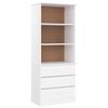 vidaXL Biblioteczka z szufladami ALTA, biała, 60x35x142 cm, sosna
