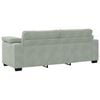 vidaXL Sofa 3-osobowa, jasnoszara, 220x77x82 cm, tapicerowana aksamitem