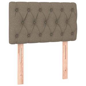 vidaXL Zagł&oacute;wek do ł&oacute;żka, taupe, 80x7x78/88 cm, tkanina