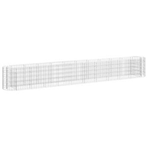 vidaXL Podwyższona donica gabionowa, galwanizowane żelazo 400x50x50 cm
