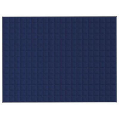vidaXL Koc obciążeniowy, niebieski, 152x203 cm, 7 kg, tkanina