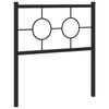 vidaXL Metalowe wezgłowie, czarne, 80 cm