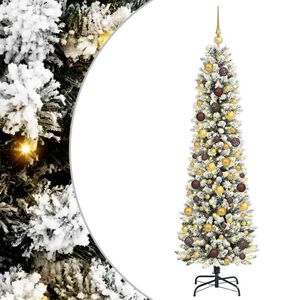 vidaXL Sztuczna choinka Biały 180 cm PVC, Metal i Plastik