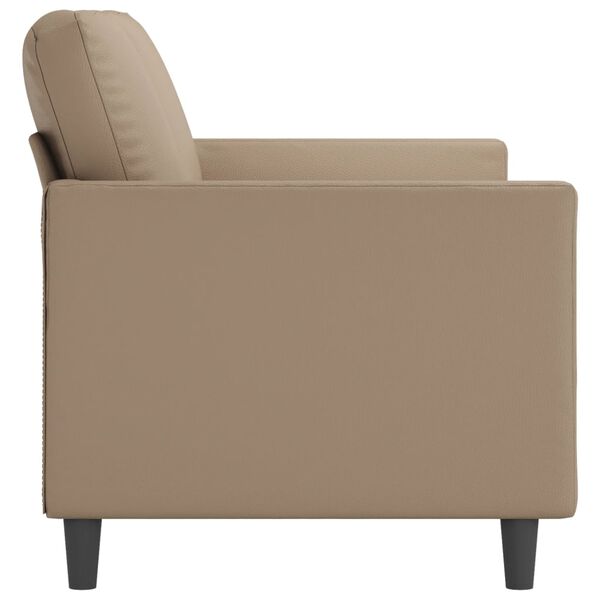 vidaXL 2-osobowa sofa, kolor cappuccino, 140 cm, sztuczna sk&oacute;ra