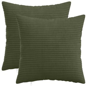 vidaXL Poszewka na poduszkę 2 pcs HEERLEN zielony 30 x 30 cm sztruks