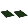 vidaXL Toalety dla zwierząt z tacą i sztuczną trawą, 2 szt, 76x51x3 cm
