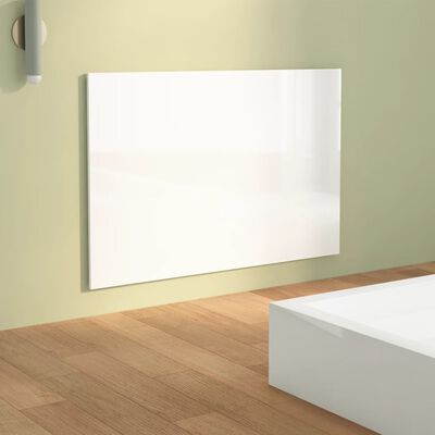 vidaXL Wezgłowie łóżka, biel z połyskiem, 120x1,5x80 cm