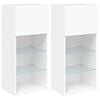 vidaXL Szafki TV, z LED, 2 szt., białe, 40,5x30x90 cm