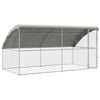 vidaXL Klatka dla kur 2 szt. Srebrny 400 x 200 x 200 cm