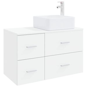vidaXL Zestaw mebli łazienkowych 2 pcs Biały Drewno inżynieryjne